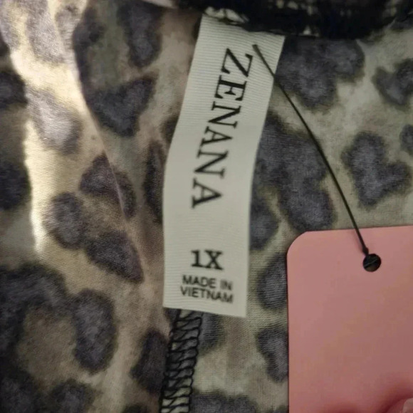 NWT Zenana plus size leopard print drawstring lounge shorts sizes 1x And 2x - Picture 5 of 10